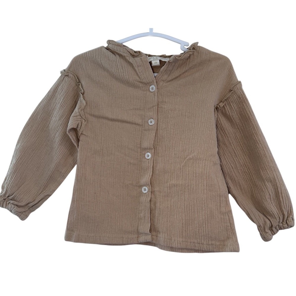Chelsea & Violet Baby Girls Textured L Sleeve Button Front Blouse Sz 18M Fall
